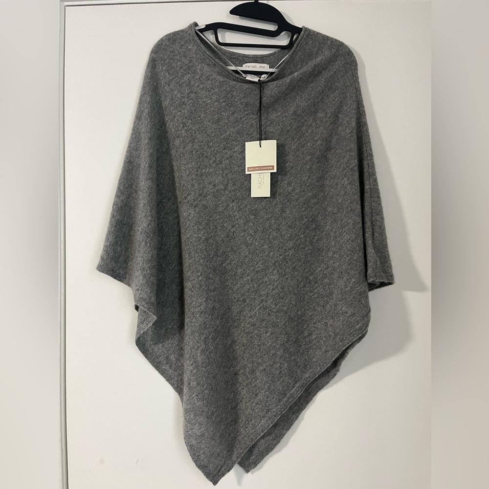 Rachel Zoe 100% cashmere Gray Poncho
